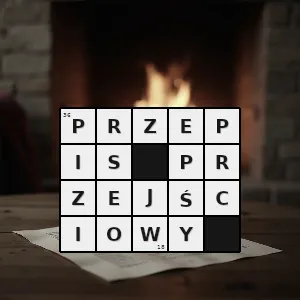 Hasło krzyżówkowe przepis którego celem jest odniesienie nowo powstałego aktu normatywnego do innych norm - przepis przejściowy – rozwiązanie, synonimy, podpowiedzi i definicje krzyżówkowe